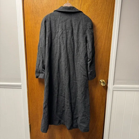 Pendleton Vtg Vintage Wool Long Coat Trench Grey Gray 18 READ - Picture 12 of 13